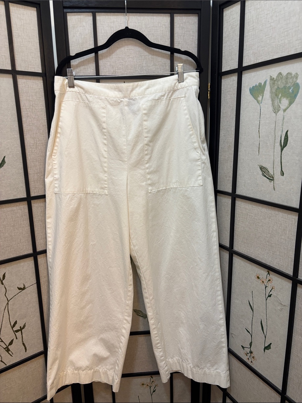 Sailor Cut Women’s Cream Cropped Chinos - Relaxed Wide Bottom